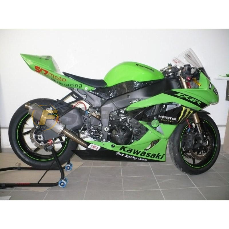 Carenado de fibra Kawasaki ZX-6R 2009-2017 colín asiento original