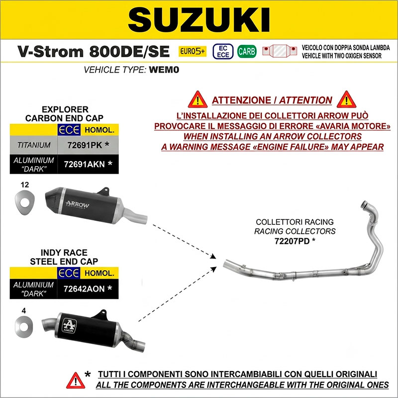 Escape Explorer aluminio Dark Suzuki V-Strom 800DE / DE 2025