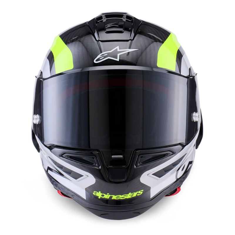 Casco Alpinestars Supertech R10 Arius negro-plata-amarillo flúor