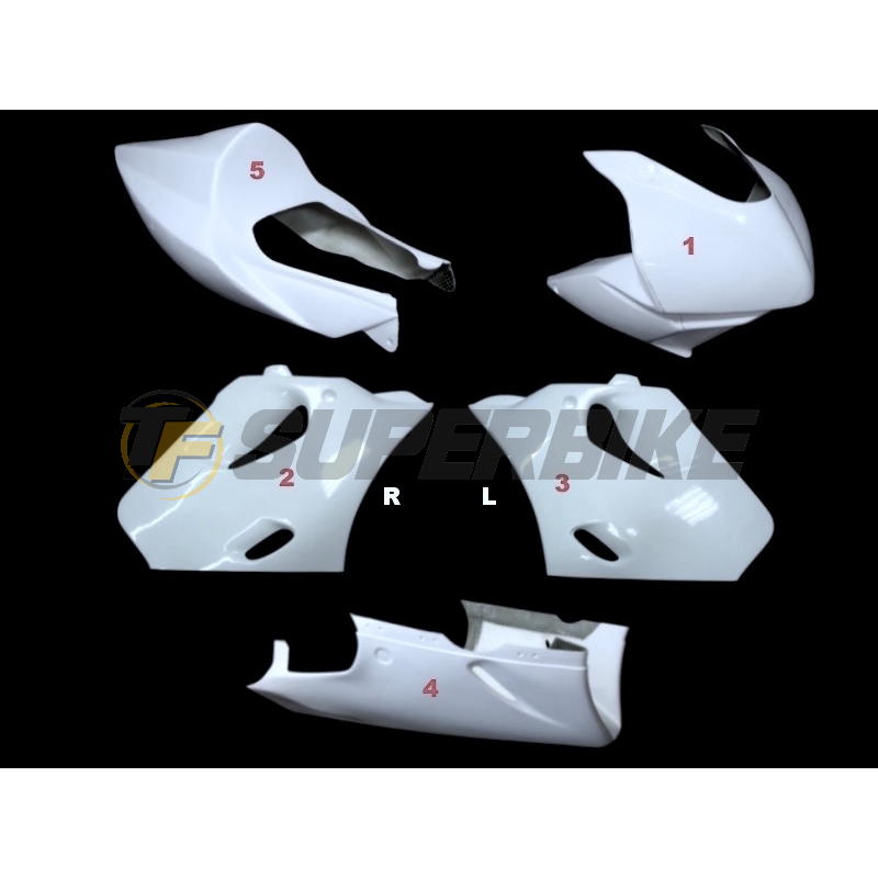 Carenado de fibra Suzuki SV 650 N / S / SV 1000 2003-2015 5 piezas colín asiento original