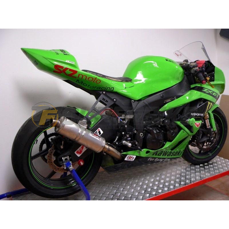 Carenado de fibra Kawasaki ZX-6R 2009-2017 3 piezas colín racing