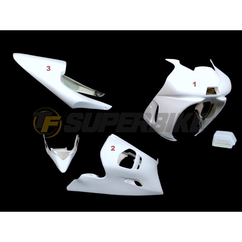 Carenado de fibra Yamaha R6 1999-2002 3 piezas colín asiento original
