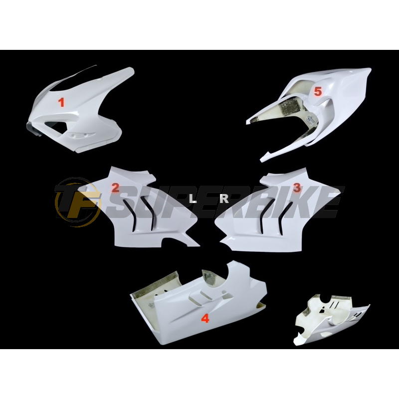 Carenado de fibra Ducati Panigale V4 / V4S / V4R 2023-2024 escape Akrapovic