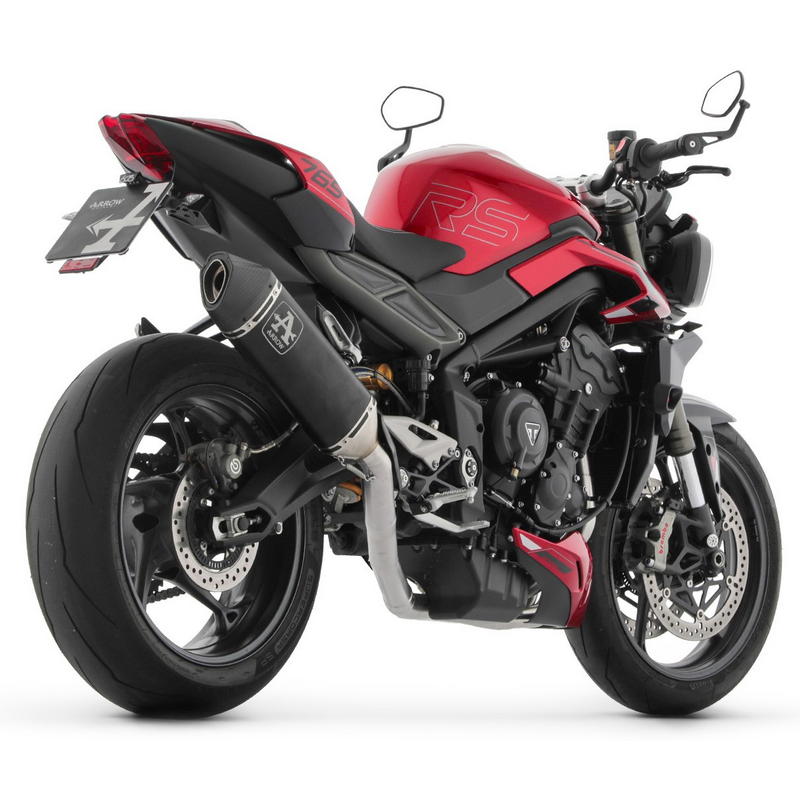 Sistema completo Triumph Street Triple 765 RS 2023-2024 homologado con escape Veloce aluminio Dark