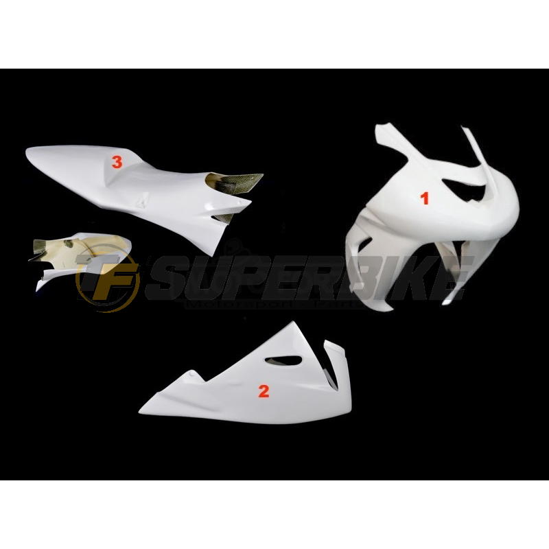 Carenado de fibra Kawasaki ZX-10R 2004-2005 colín racing