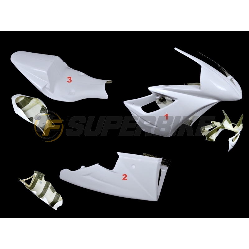 Carenado de fibra Triumph Daytona 675 2006-2012 colín racing