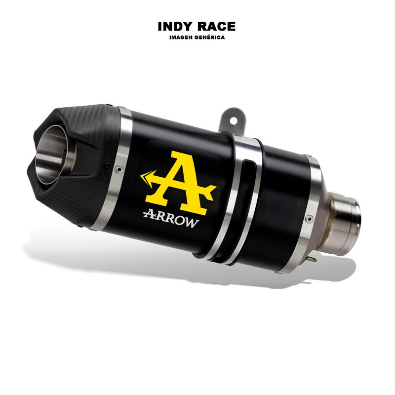 Escape Indy Race aluminio Dark fondo carbono Honda CB 750 Hornet 2023-2024