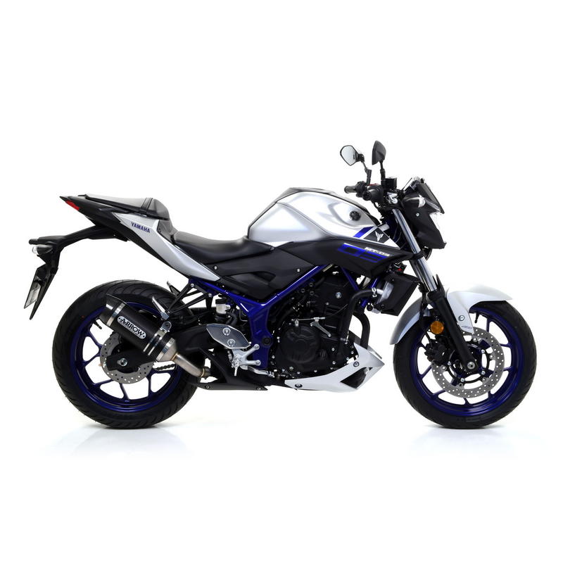 Escape Street Thunder aluminio Dark fondo carbono Yamaha R3 / MT-03 / R25