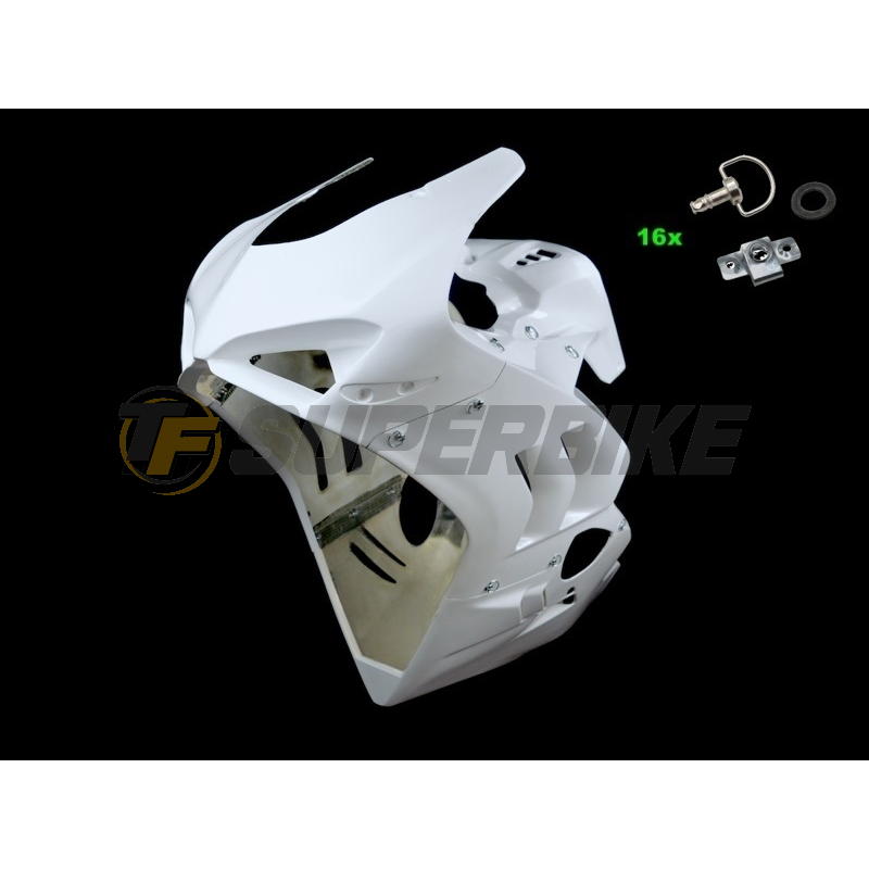 Carenado frontal con cubre depósito Ducati Panigale V4 / V4S / V4R 2023-2024. Quilla escape Akrapovic