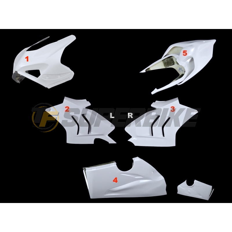 Carenado de fibra Ducati Panigale V4 / V4S / V4R 2018-2022 escape racing