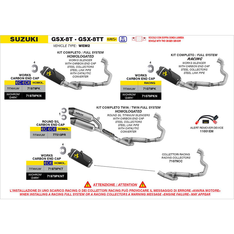 Escape Works Nichrom Dark Suzuki GSX-8R / GSX-8S 2024-2026