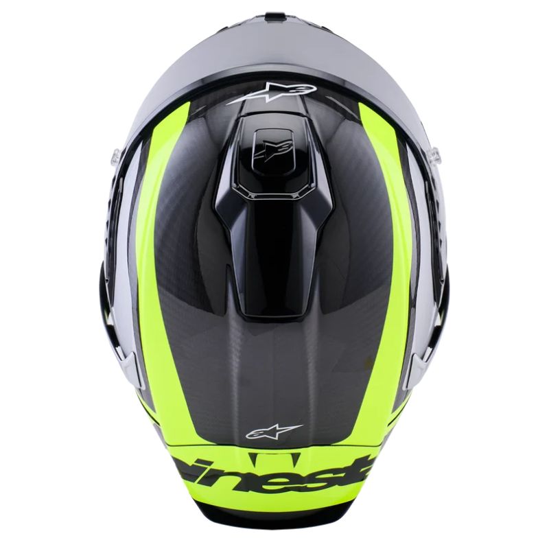 Casco Alpinestars Supertech R10 Arius negro-plata-amarillo flúor