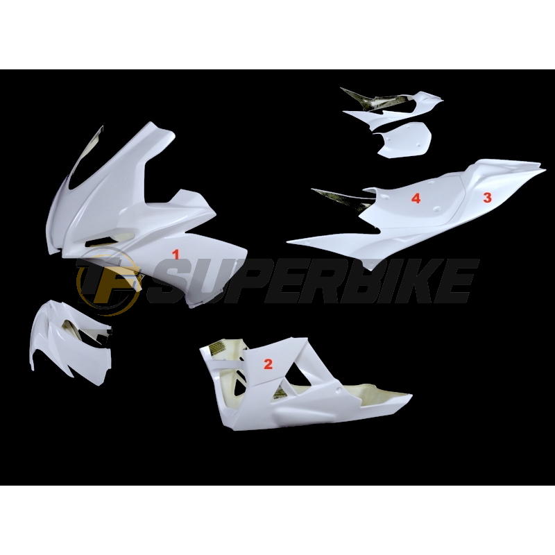 Carenado de fibra Aprilia RSV4 2015-2020 / Tuono V4 2011-2020 con asiento racing desmontable