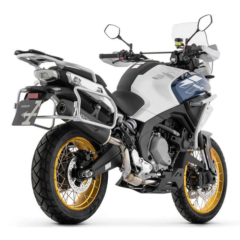 Escape Indy Race Evo aluminio Dark CF Moto 700MT ADV 2025-2026