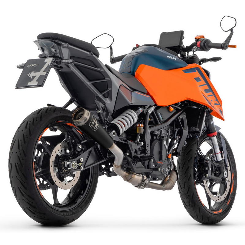 Escape Pro-Race Nichrom Dark fondo acero KTM Duke 125 / Duke 390 2024-