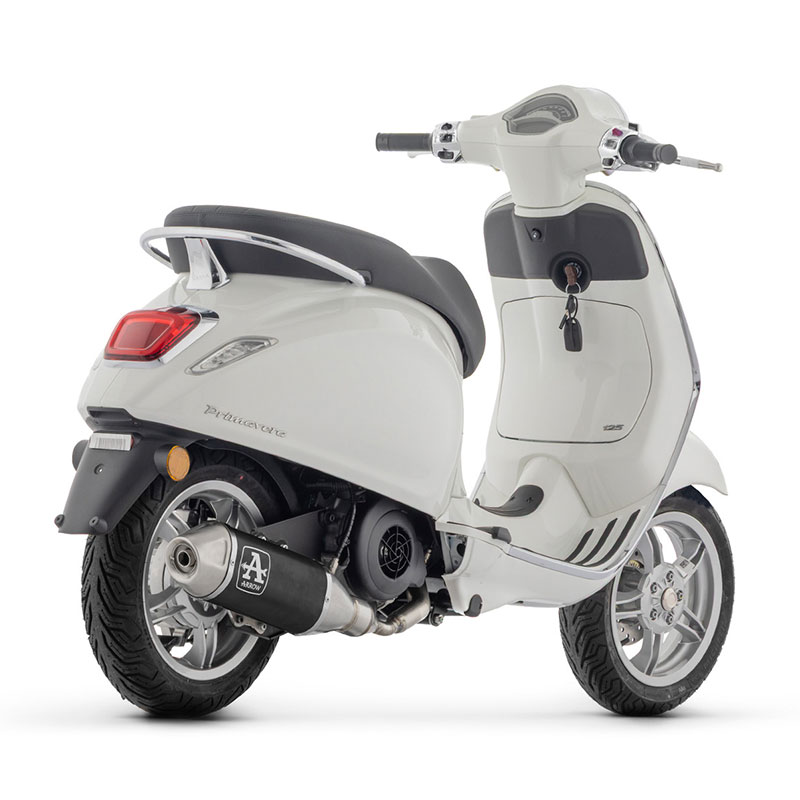 Kit completo colector racing con escape Indy aluminio Dark Vespa Primavera / Sprint 125 2024-2025