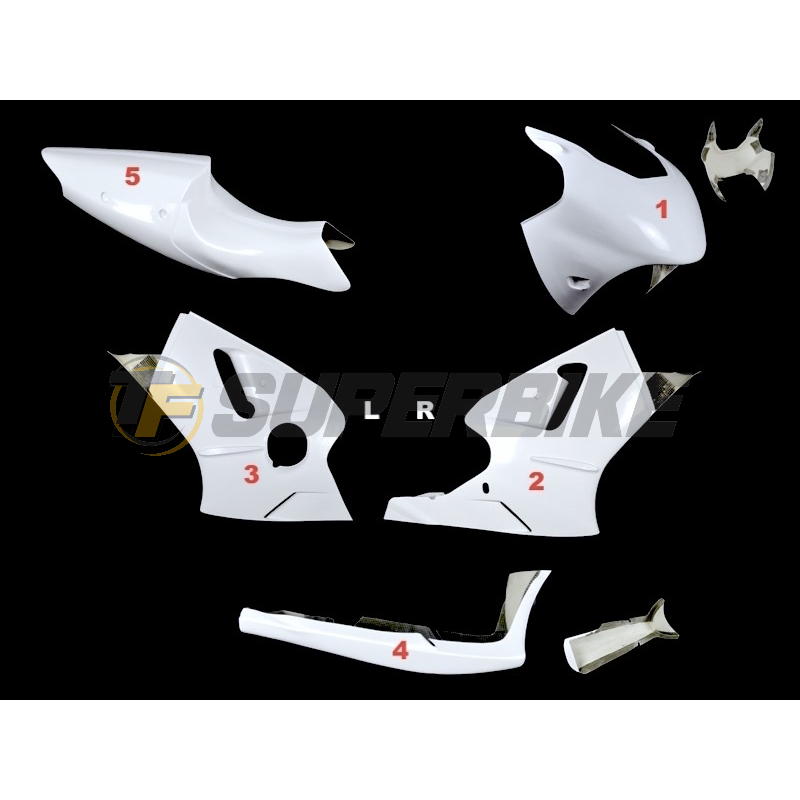 Carenado de fibra Kawasaki ZX-12R 2000-2001 colín racing