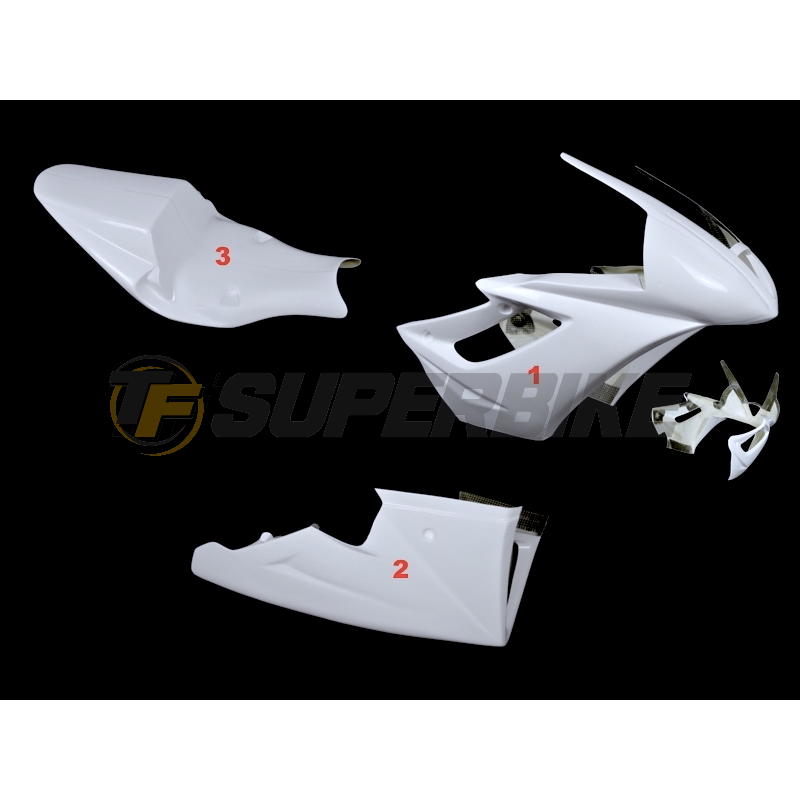 Carenado de fibra Triumph Daytona 675 2006-2012 colín racing