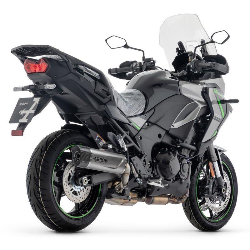 Escape Indy Race EVO titanio fondo carbono Kawasaki Versys 1100 2025-