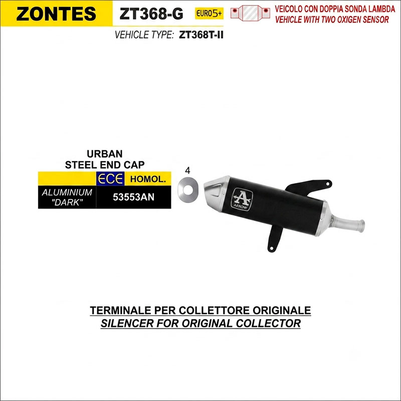 Escape Urban aluminio Dark Zontes 368G "Enduro / ETG" 2026