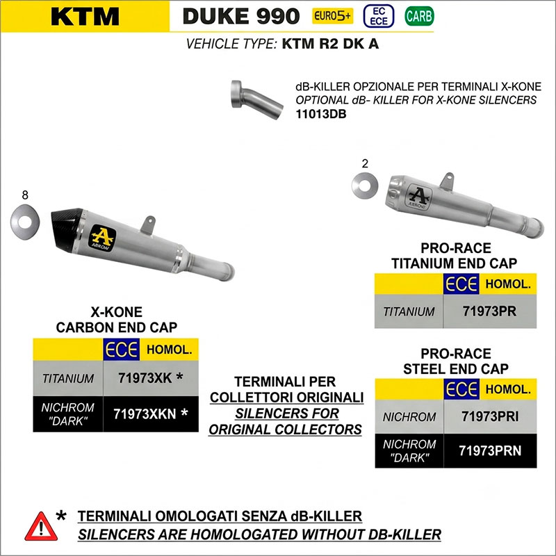 Escape X-Kone Nichrom Dark KTM Duke 990 2024-2026