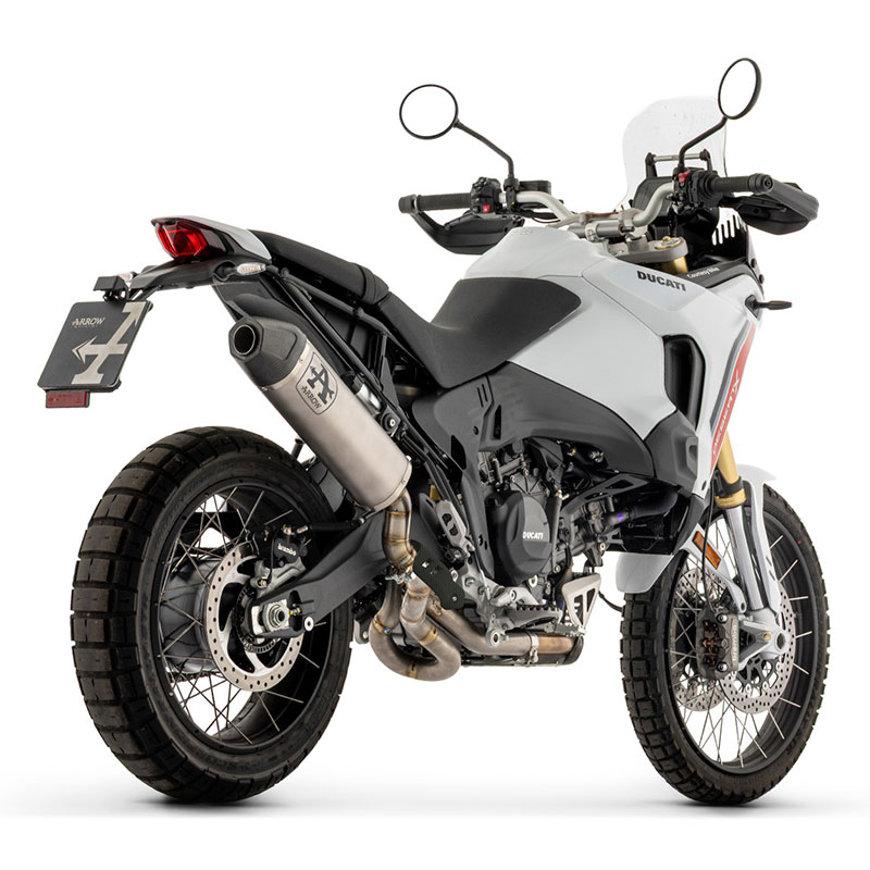 Escape homologado Indy Race titanio fondo carbono Ducati Desert X 2026