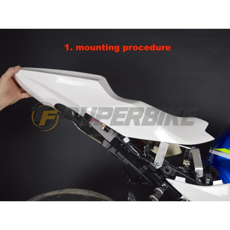 Carenado de fibra Suzuki GSX-R 1000 2017-2023 6 piezas quilla escape Yoshimura/Arrow