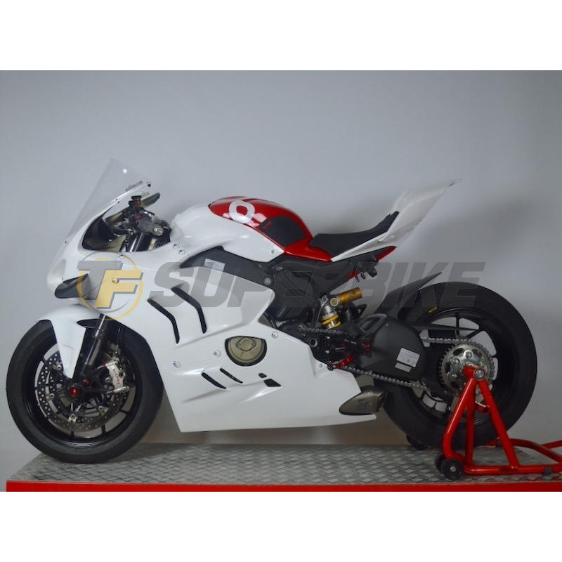 Carenado frontal con cubre depósito Ducati Panigale V4 / V4S / V4R 2023-2024. Quilla escape Akrapovic