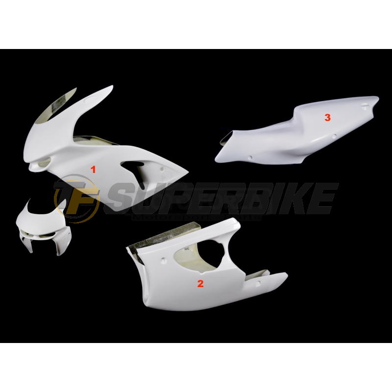 Carenado de fibra Kawasaki ZX-6R Ninja 1998-1999