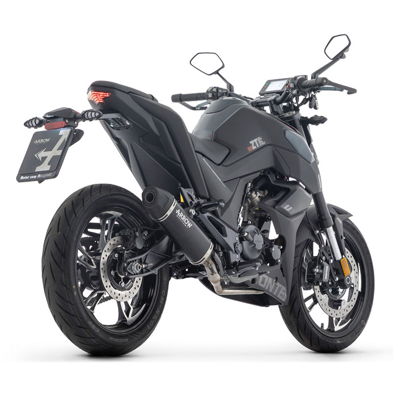 Escape Icon aluminio Dark con conector acero Zontes ZT125-U 2025
