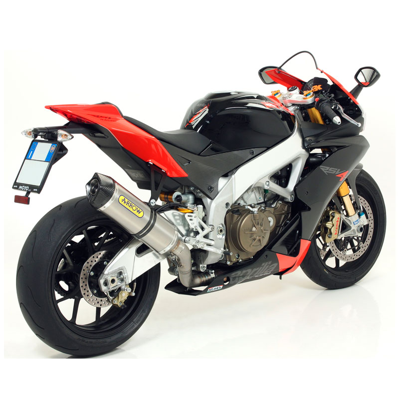 Escape Race-Tech homologado titanio fondo carbono Aprilia RSV4 2009-2018 / Tuono V4 2011-2018