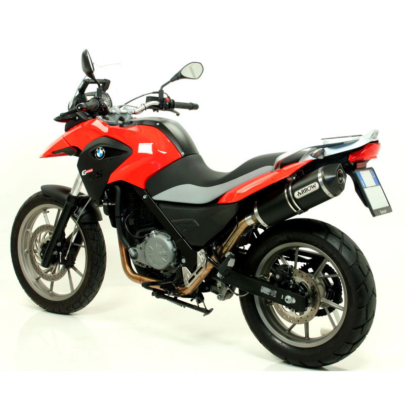 Escape Race-Tech aluminio Dark fondo carbono BMW G650GS / Sertao 2011-2016