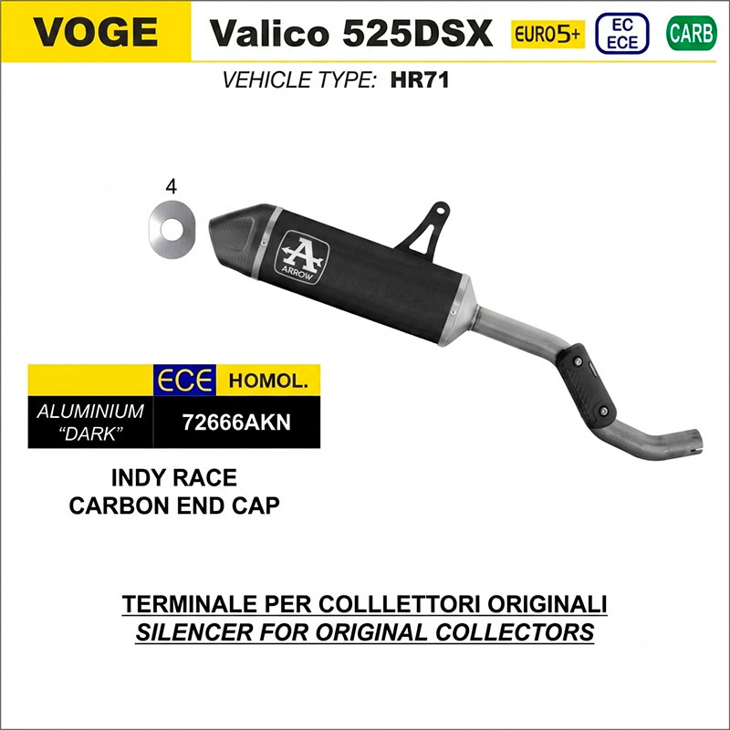 Escape Indy Race aluminio Dark Voge 525DSX 2025