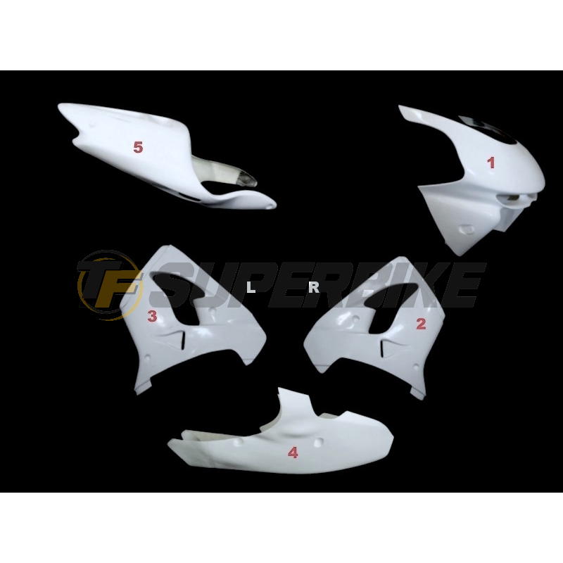 Carenado de fibra Kawasaki ZX-9R 1998-1999 colín asiento original