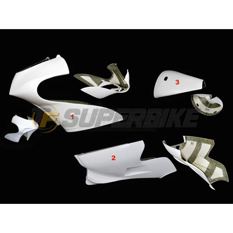 Carenado de fibra Aprilia RS 125 R GP 2006-2009